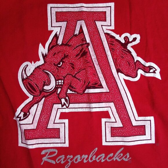 Vintage 90s Arkansas Razorbacks T-Shirt - Picture 1 of 5